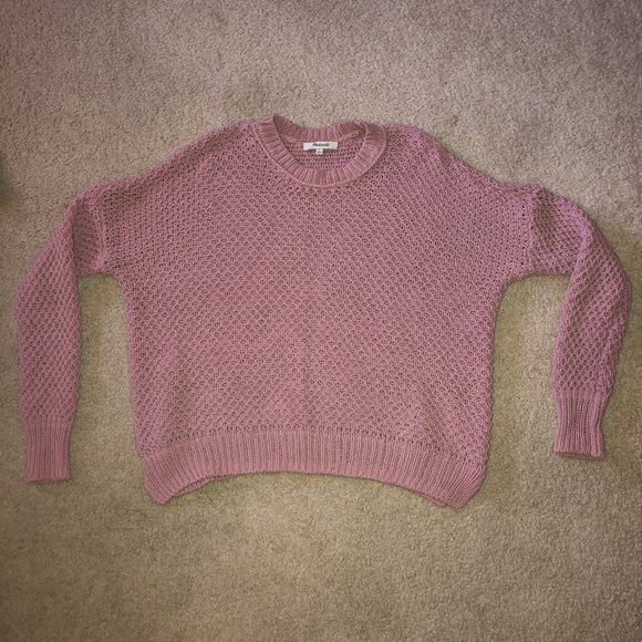 Madewell Textured Sweater in Pink size small - Picture 1 of 4